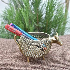 Handmade Brass Bull Pen Stand