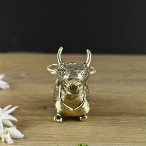 Handmade Brass Dhokra Medium Bull Figurine
